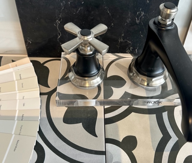 Bathroom Elements with Benjamin Moore Paint samples